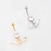 GOTHIC-STYLE BAT DANGLING BELLY BUTTON NAVEL RING 316L SURGICAL STEEL